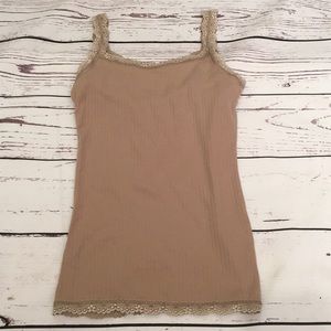 Mossimo tan lace tank